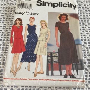 Vintage Simplicity Sewing Pattern 7240 Size 12-14-16 Easy to Sew Never cut